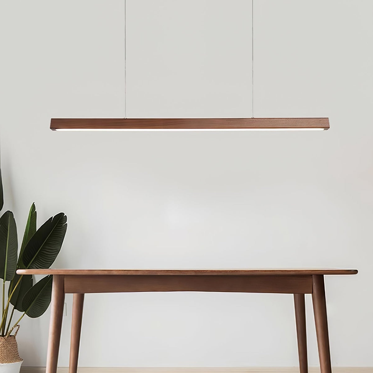 Weda Linear Wooden Pendant Light