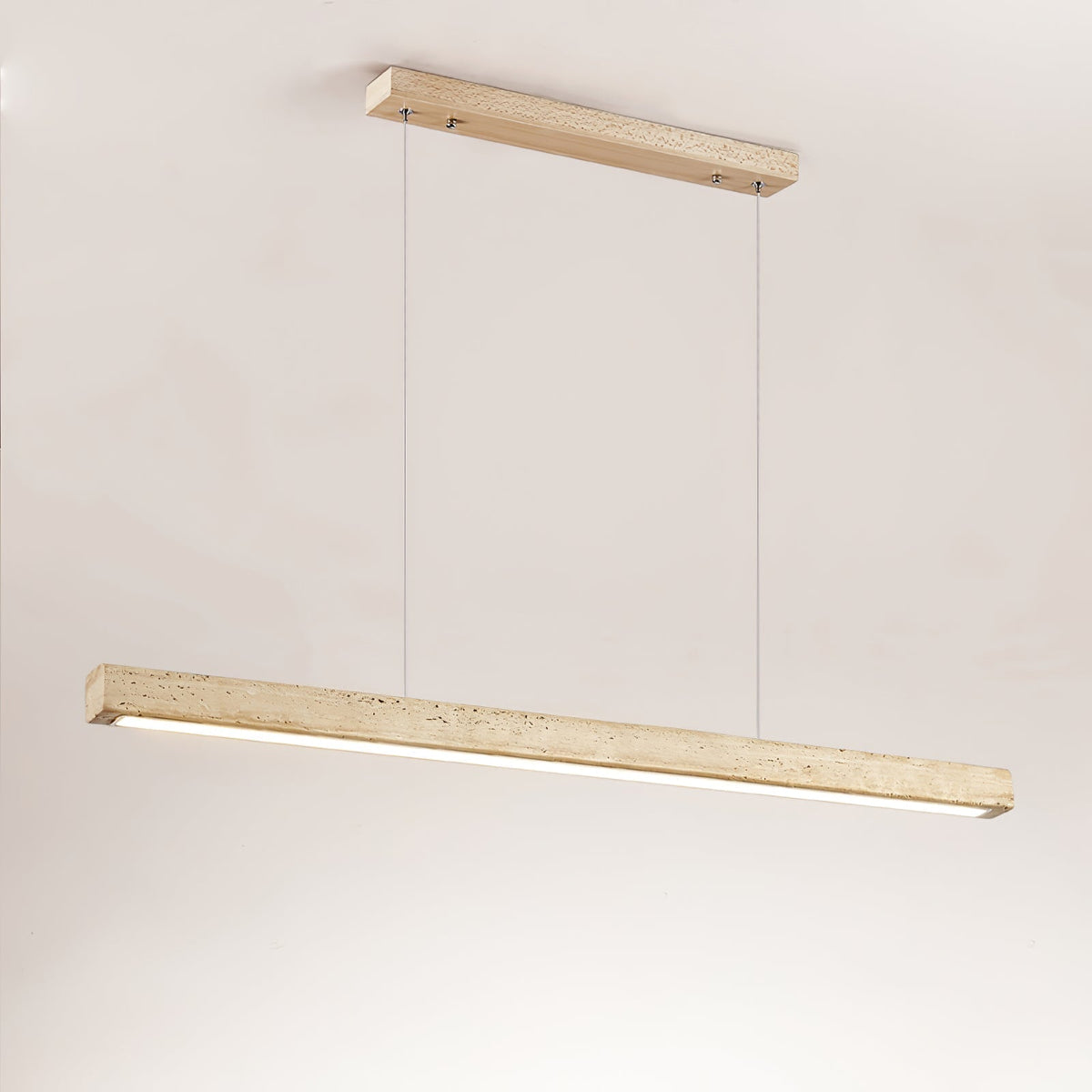 Imiror Minimalist Travertine Linear Pendant