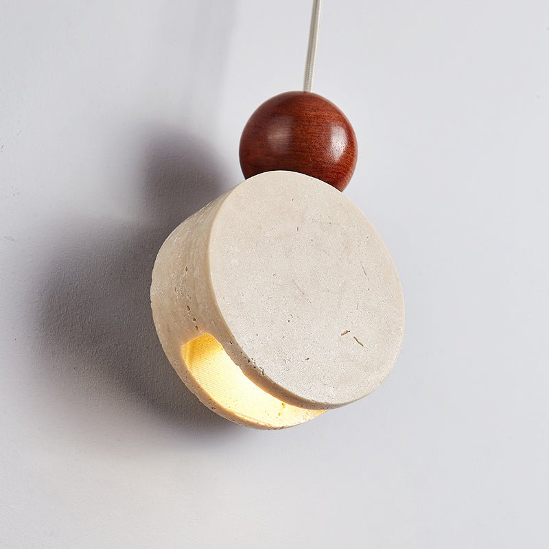 Opal Pendulum Yellow Travertine Pendant Lamp