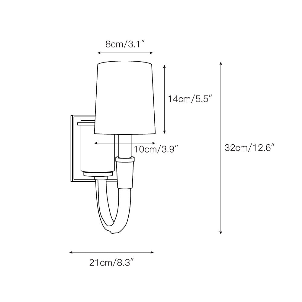 Etalarae Modern Minimalist Crystal Fabric Wall Lamp