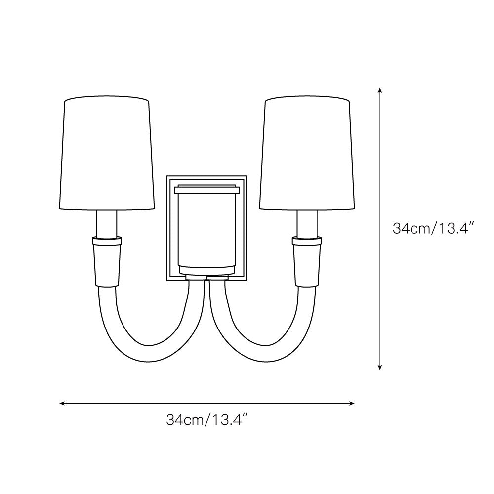 Etalarae Modern Minimalist Crystal Fabric Wall Lamp