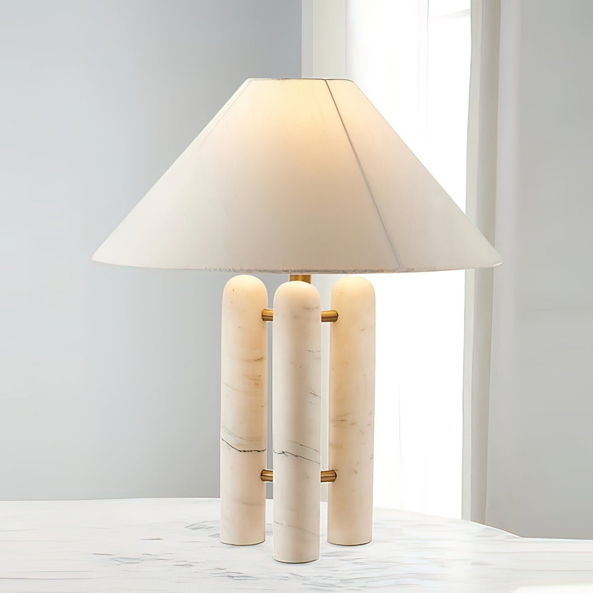 Trio Marble Modern Table Lamp