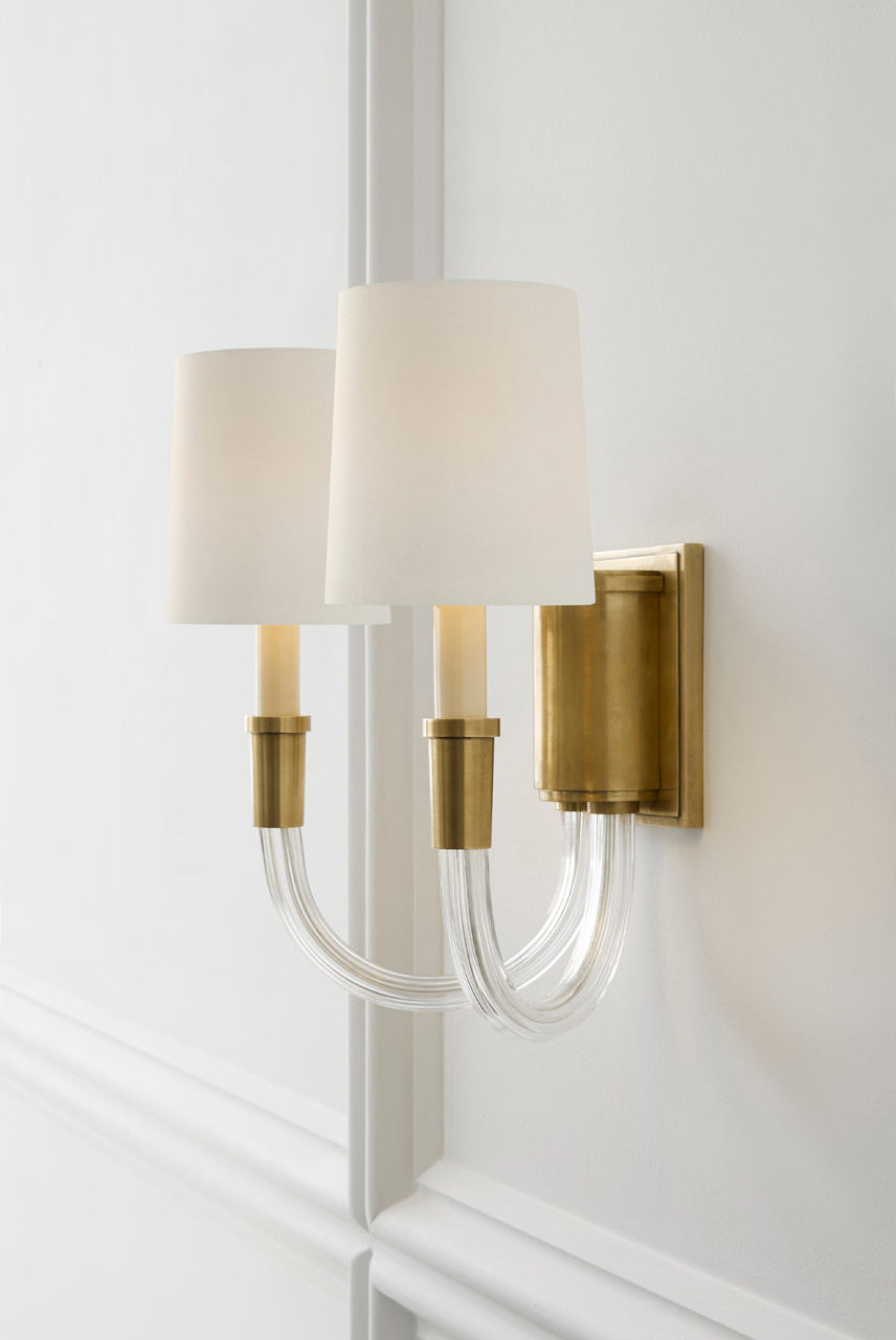 Etalarae Modern Minimalist Crystal Fabric Wall Lamp