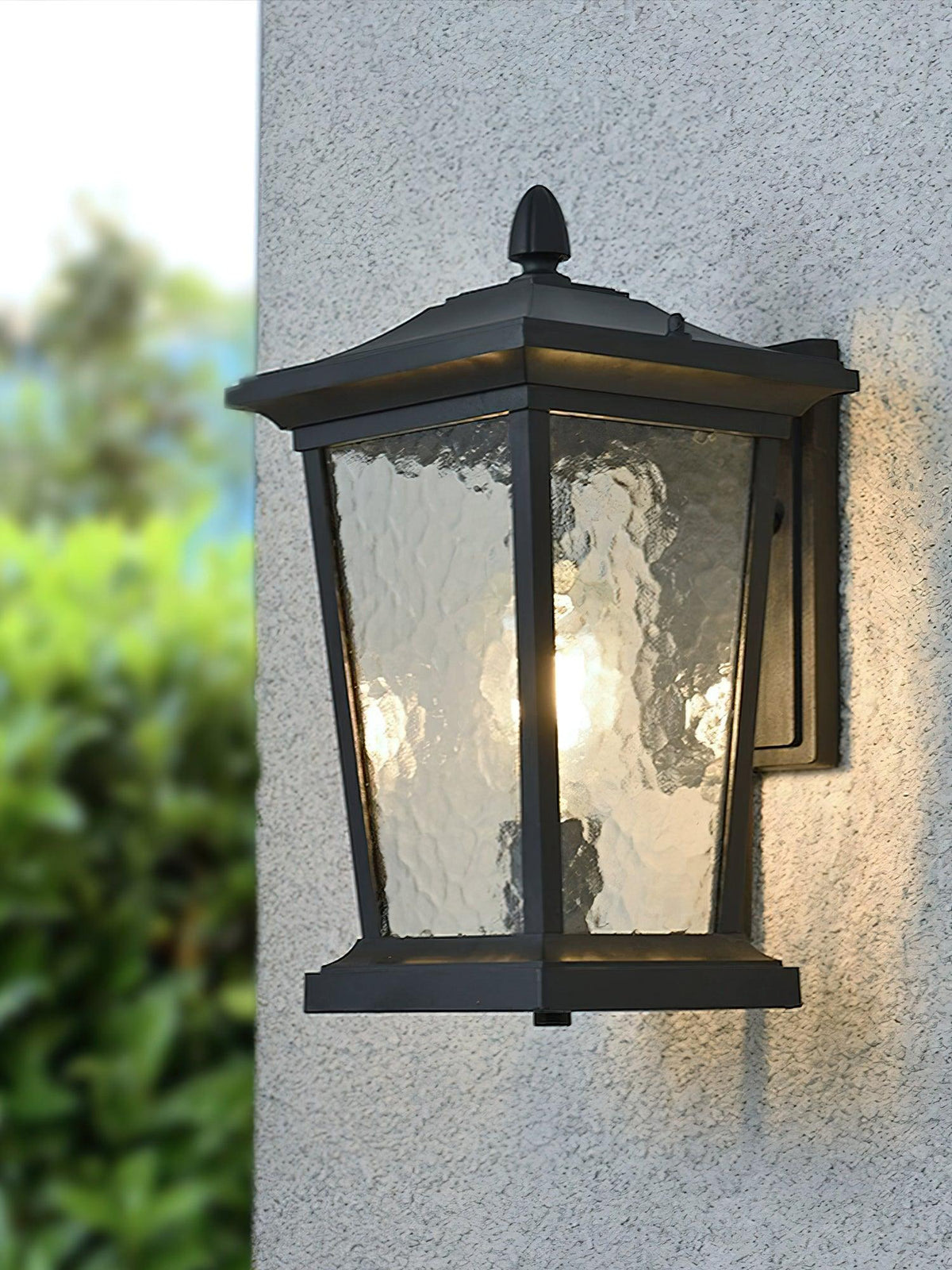 Edwin Birdcage Elegance Glass Outdoor Wall Lamp