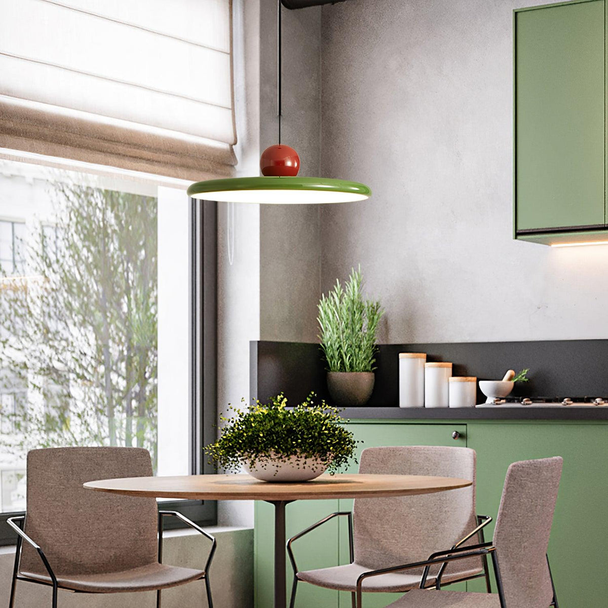 Terioaine Pendant Lamp Swag Green and Red