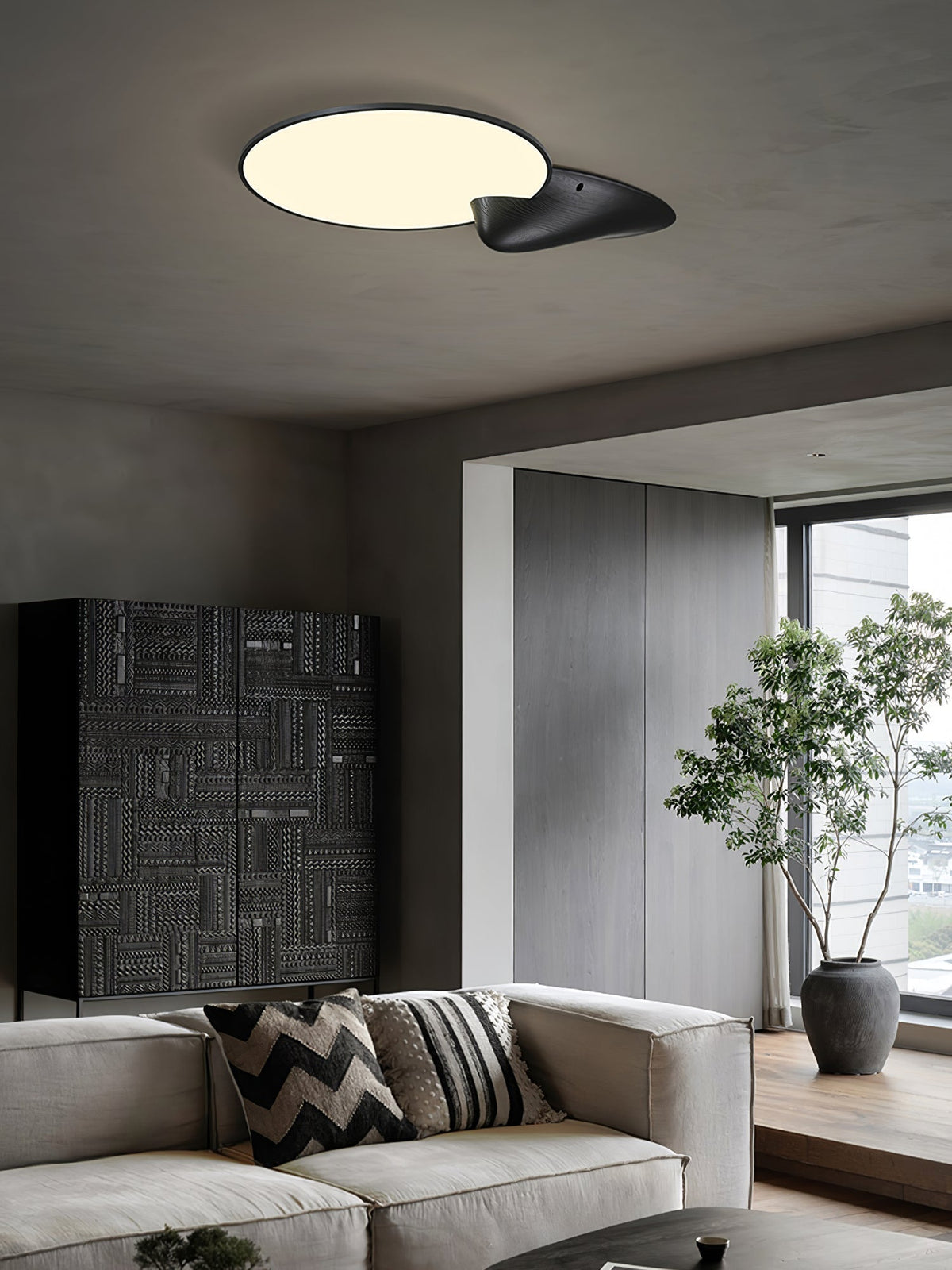 Zovenel Premium	Elegance Peak Wood Ceiling Lamp
