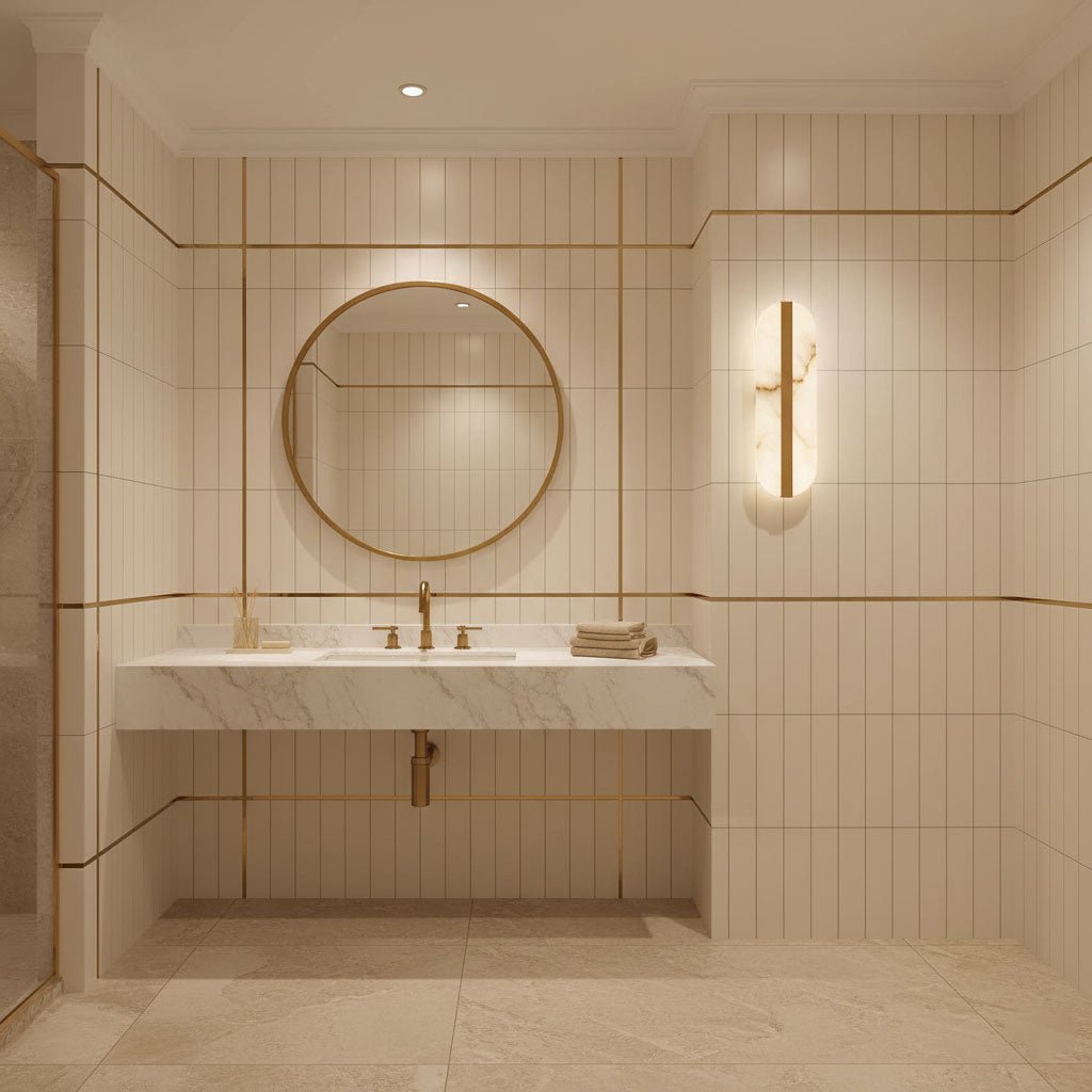 Hekel Long Ellipse Alabaster Indoor Wall Light