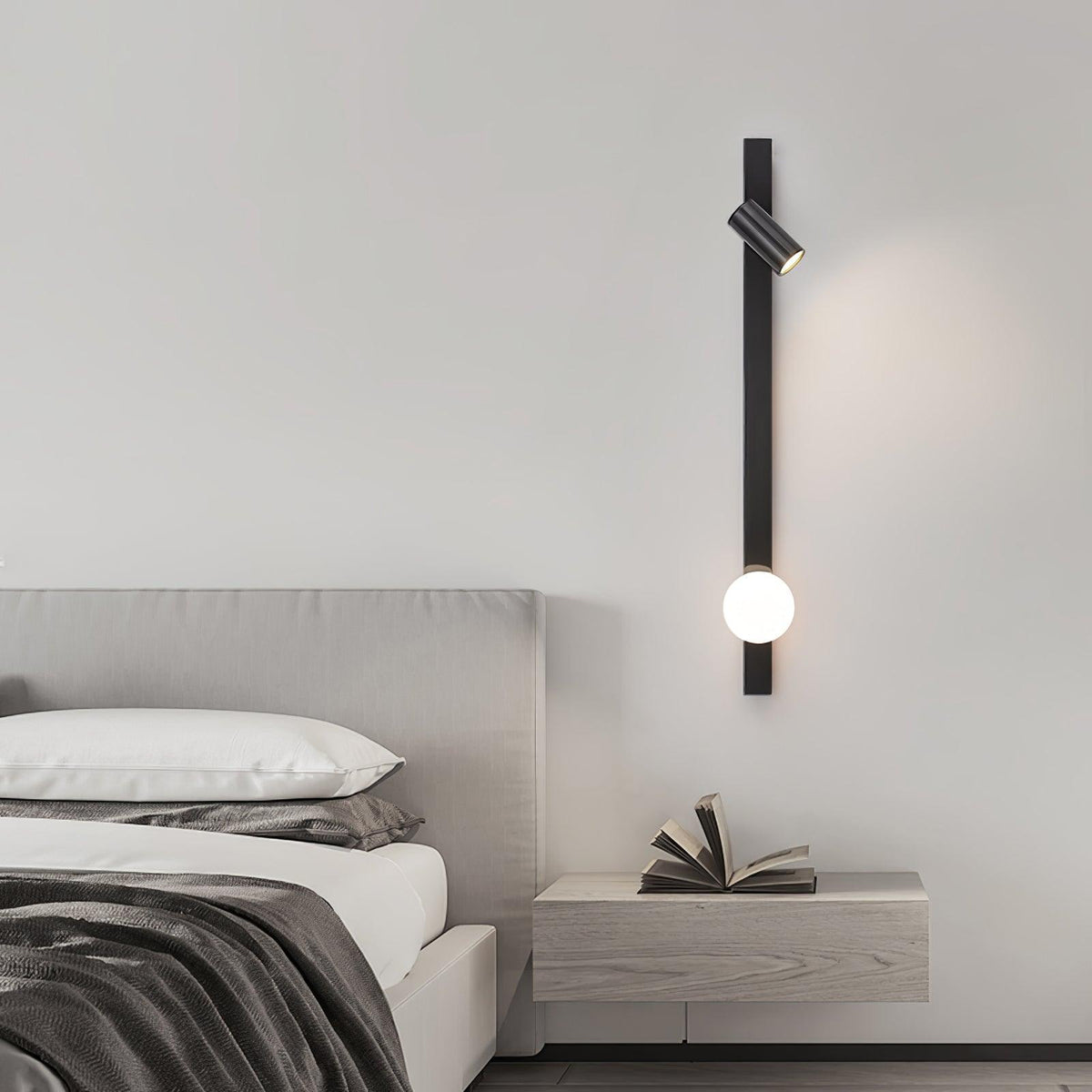 Aloz Brass Glass Minimalist Wall Light