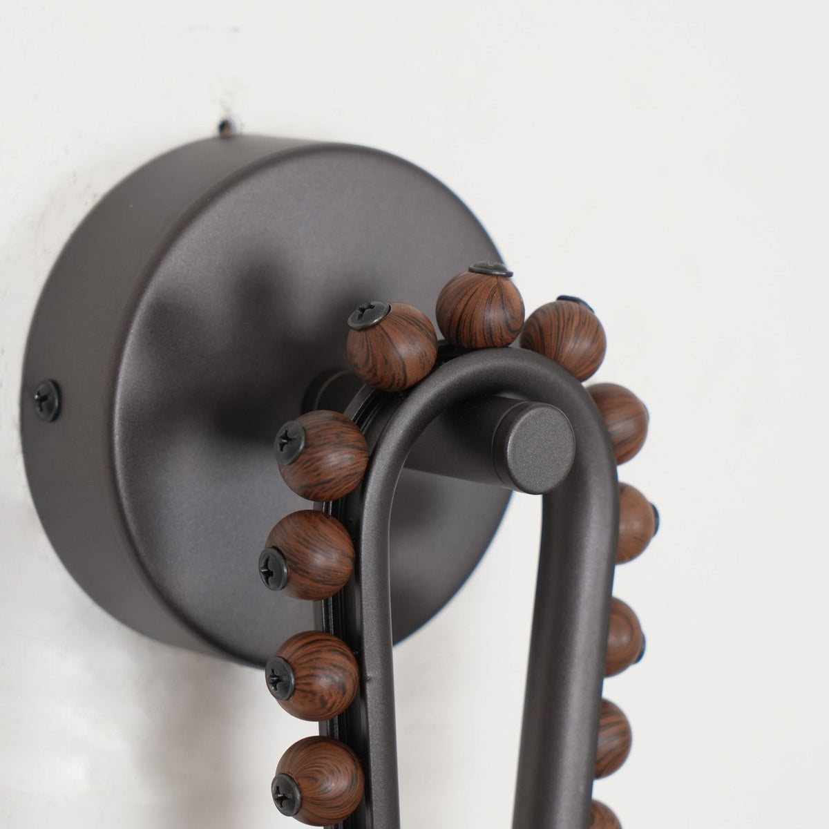 Sytala Premium Art Walnut Glass Wall Lamp