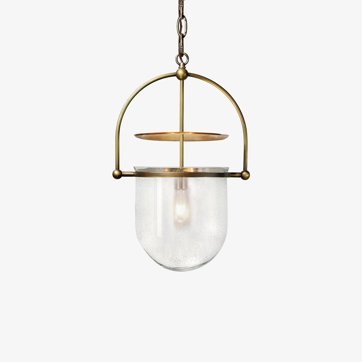Velanaya Pendant Lamp Glass Brass Vintage for Living Room