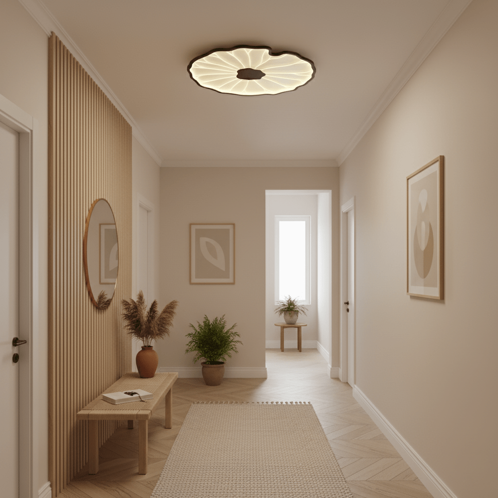Pagia Lotus Leaf Acrylic Flush Mount Ceiling Light
