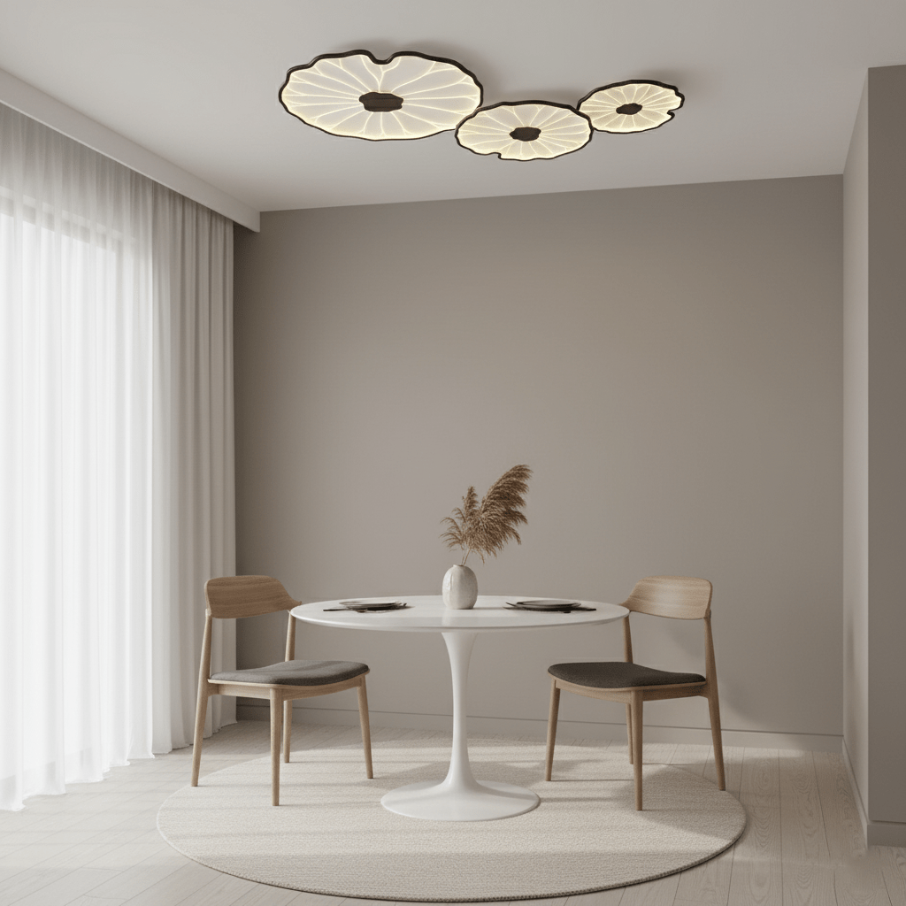 Pagia Lotus Leaf Acrylic Flush Mount Ceiling Light