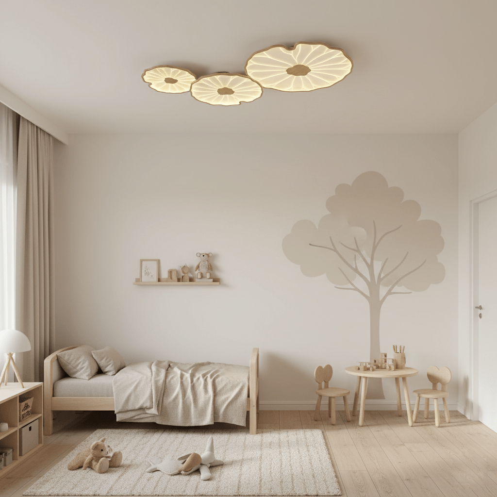 Pagia Lotus Leaf Acrylic Flush Mount Ceiling Light