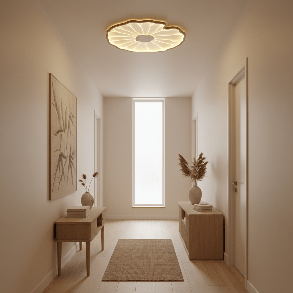 Pagia Lotus Leaf Acrylic Flush Mount Ceiling Light
