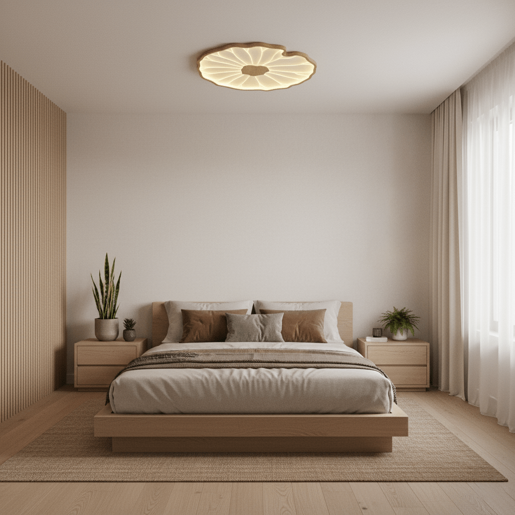 Pagia Lotus Leaf Acrylic Flush Mount Ceiling Light