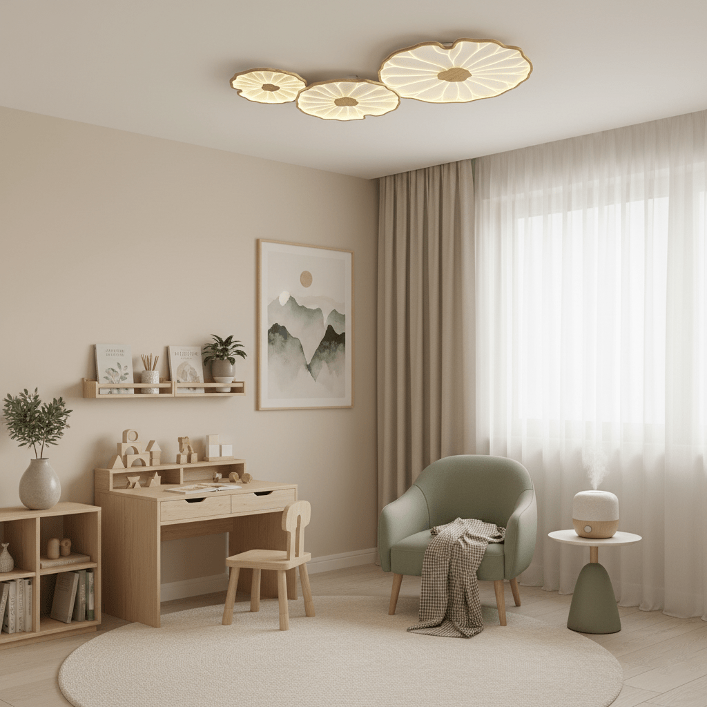 Pagia Lotus Leaf Acrylic Flush Mount Ceiling Light
