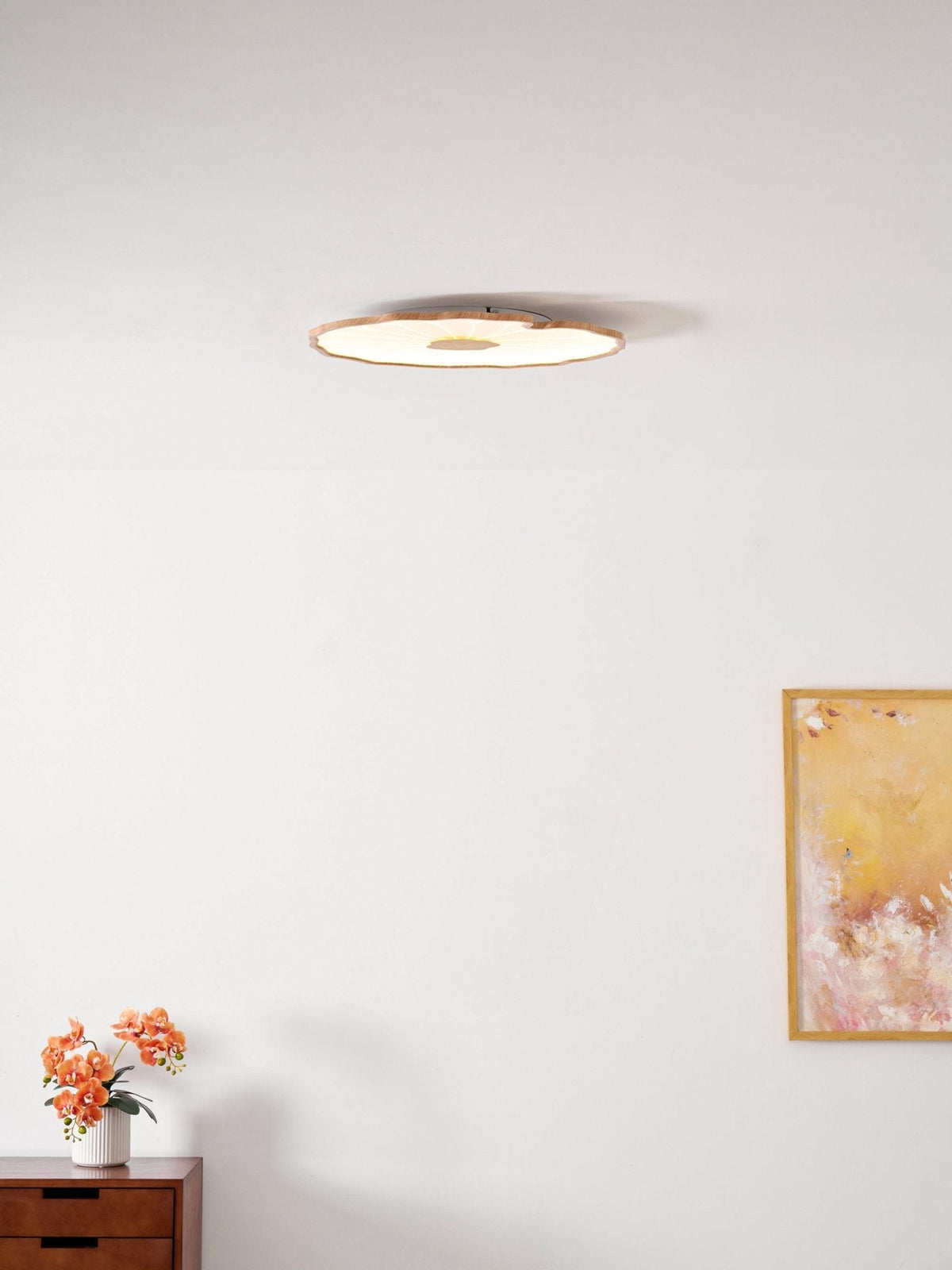Pagia Lotus Leaf Acrylic Flush Mount Ceiling Light