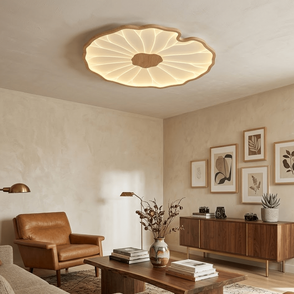 Pagia Lotus Leaf Acrylic Flush Mount Ceiling Light