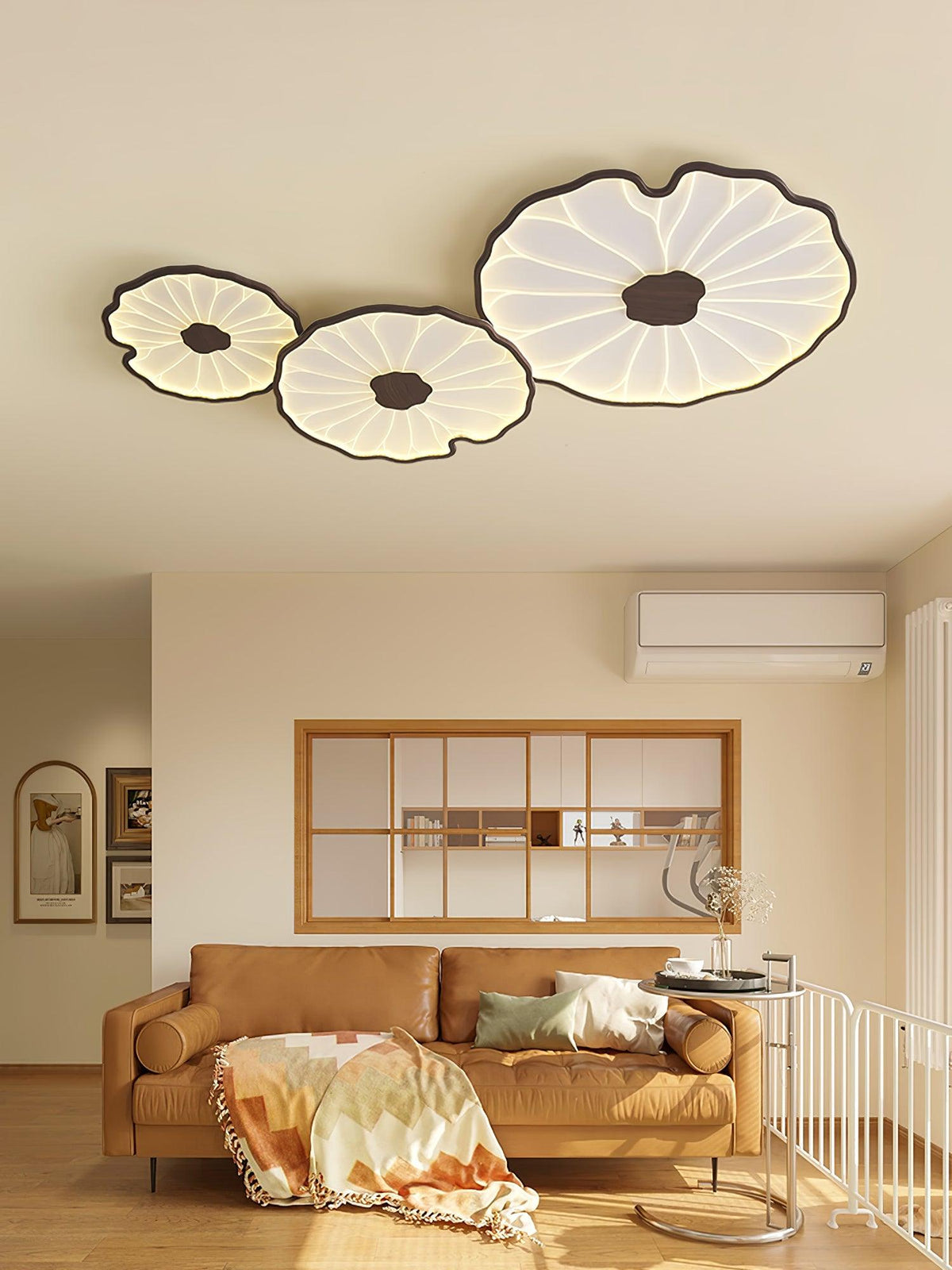 Pagia Lotus Leaf Acrylic Flush Mount Ceiling Light