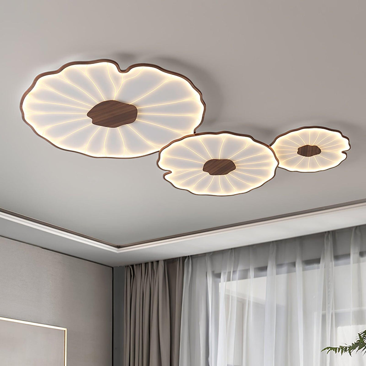 Pagia Lotus Leaf Acrylic Flush Mount Ceiling Light