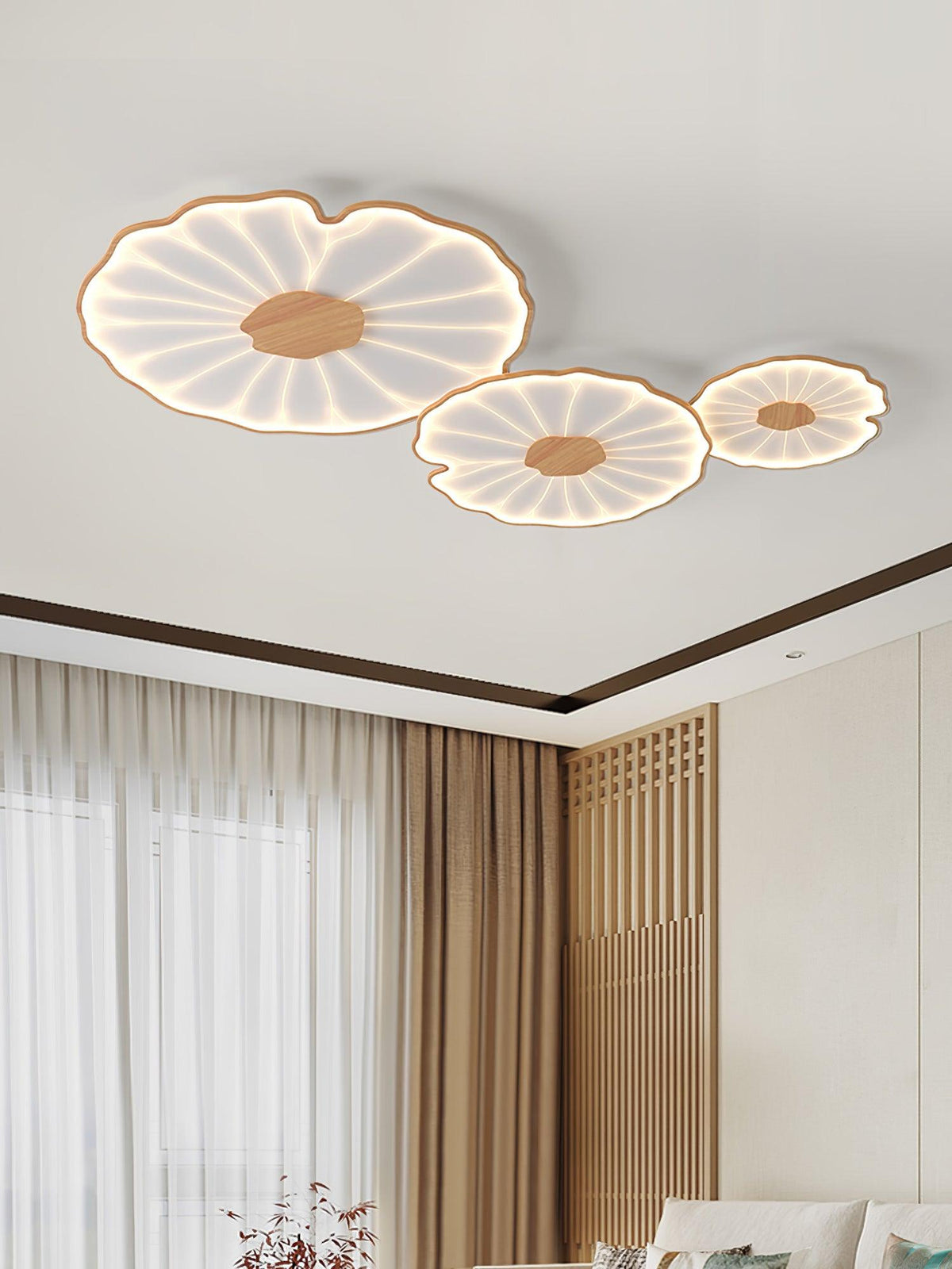 Pagia Lotus Leaf Acrylic Flush Mount Ceiling Light