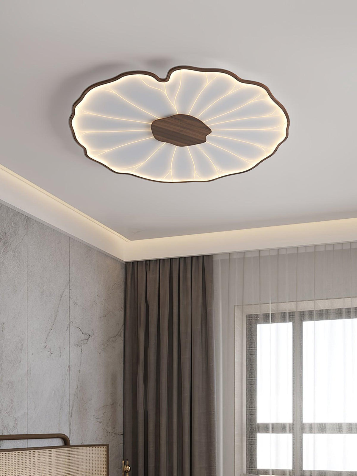 Pagia Lotus Leaf Acrylic Flush Mount Ceiling Light