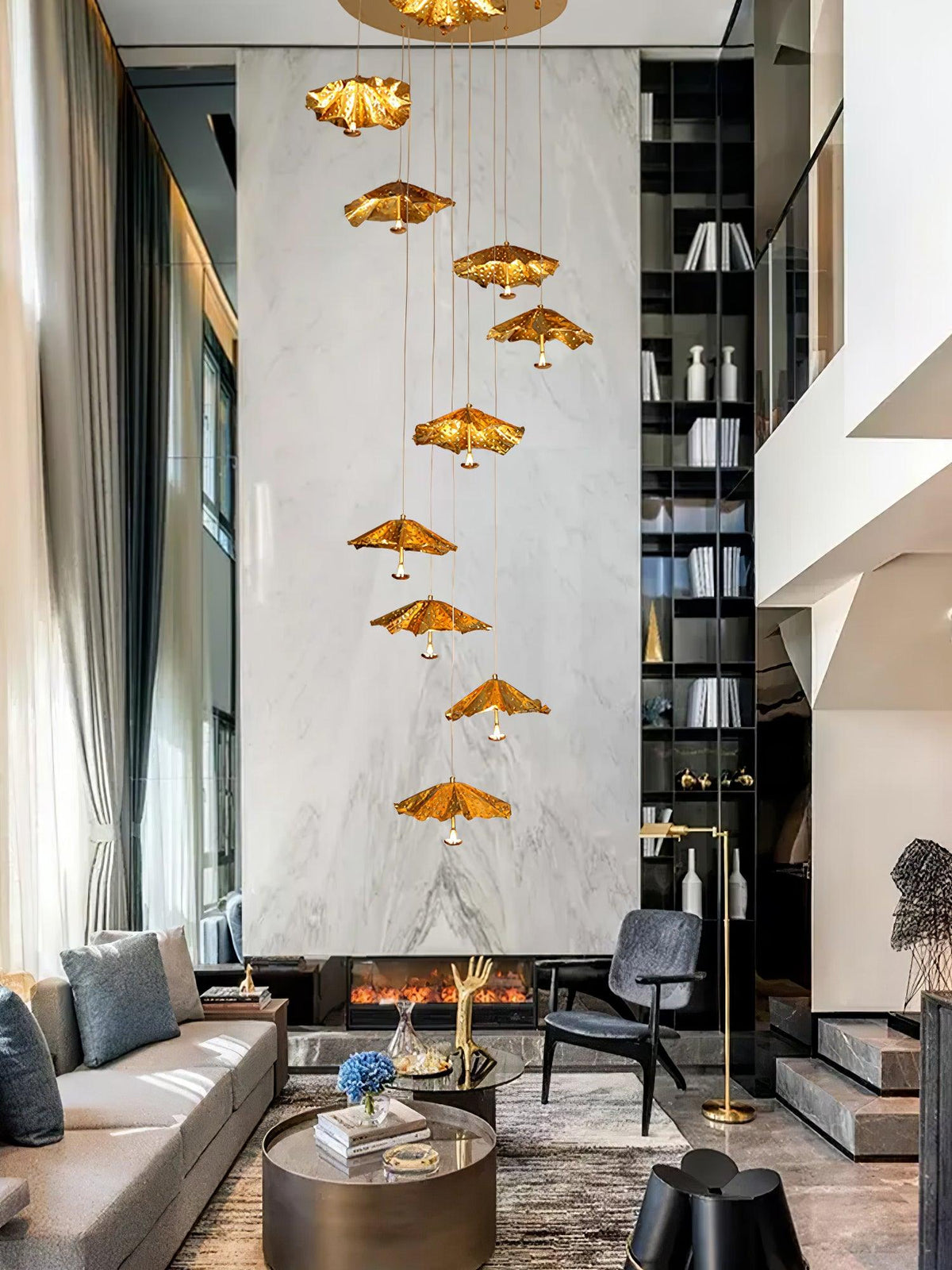 Eliora Aura Livra Leaf Chandelier