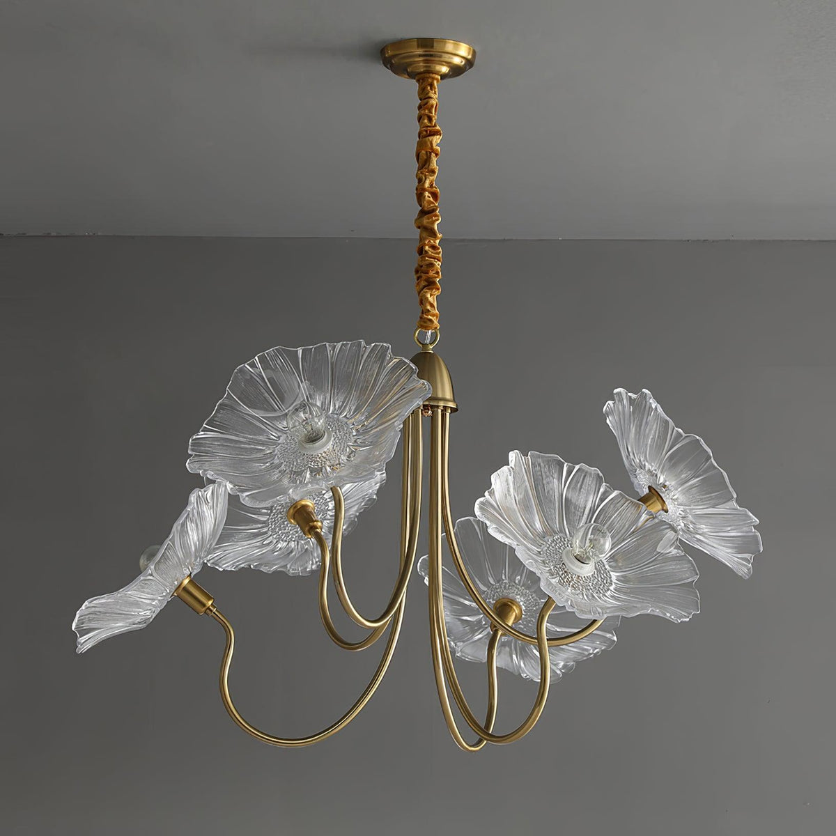Velorora Chandelier Lotus Leaf Glass