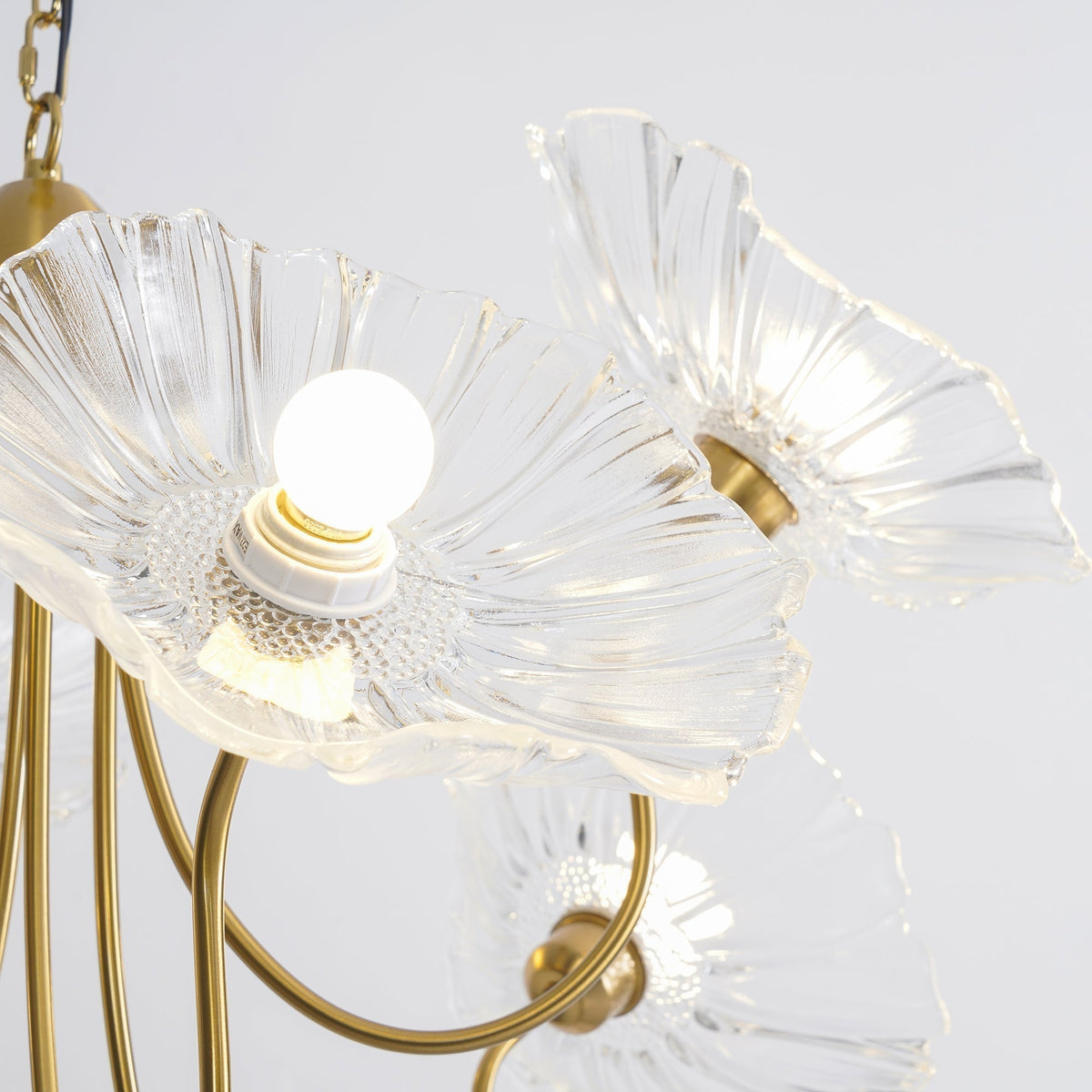 Velorora Chandelier Lotus Leaf Glass