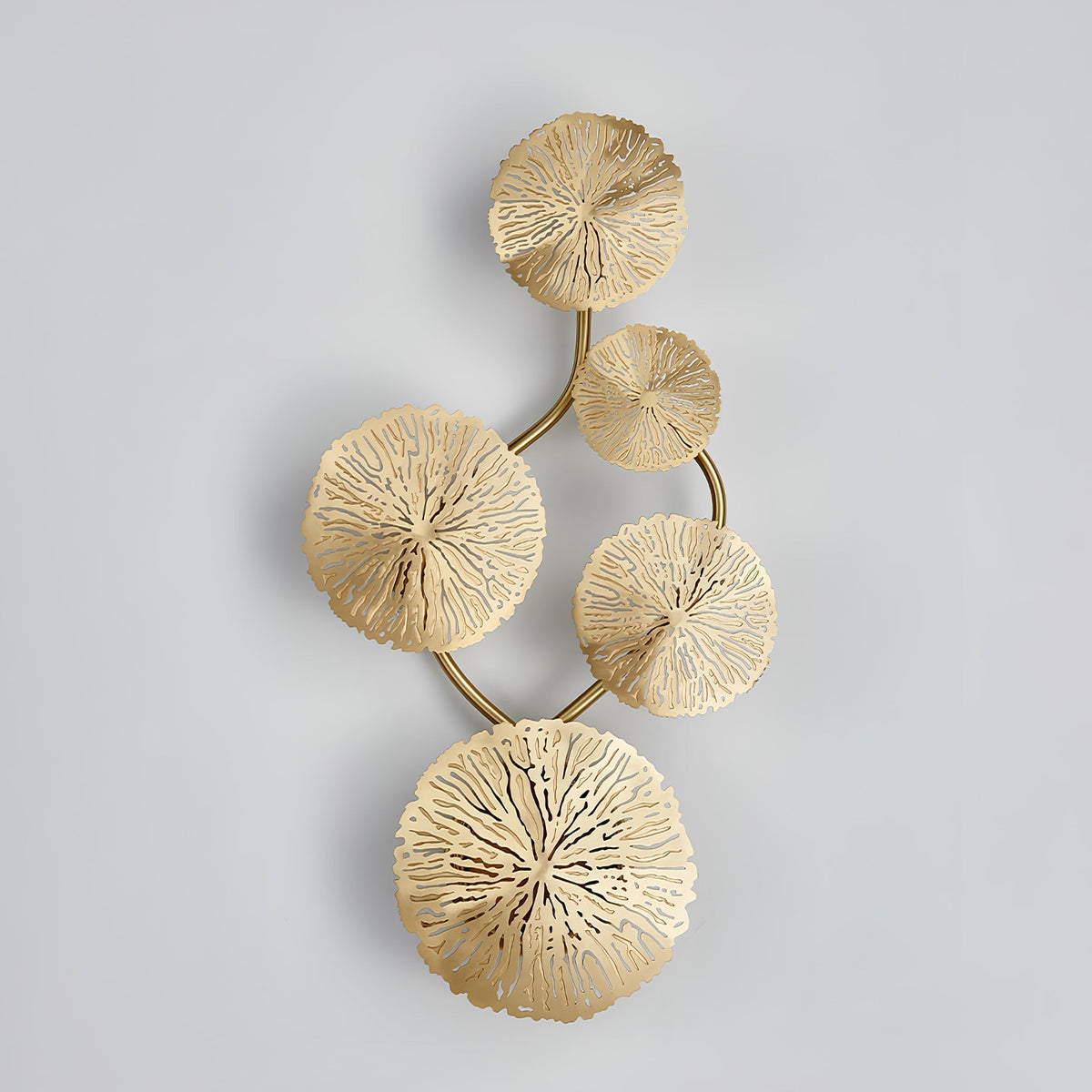 Rylso Wall Lamp Lotus Leaf Brass
