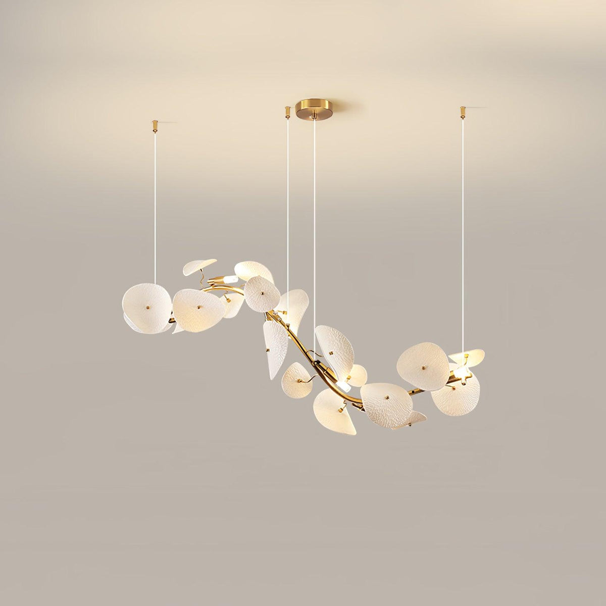 Jorlen Modern Elegance Petal Ceramic Chandelier