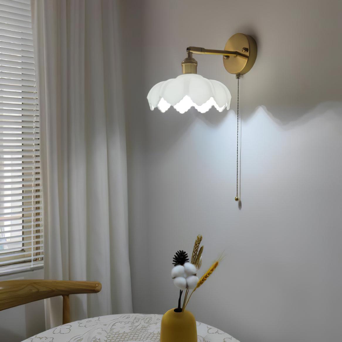 Lotus Nordic Art Rotatable Glass Wall Lamp