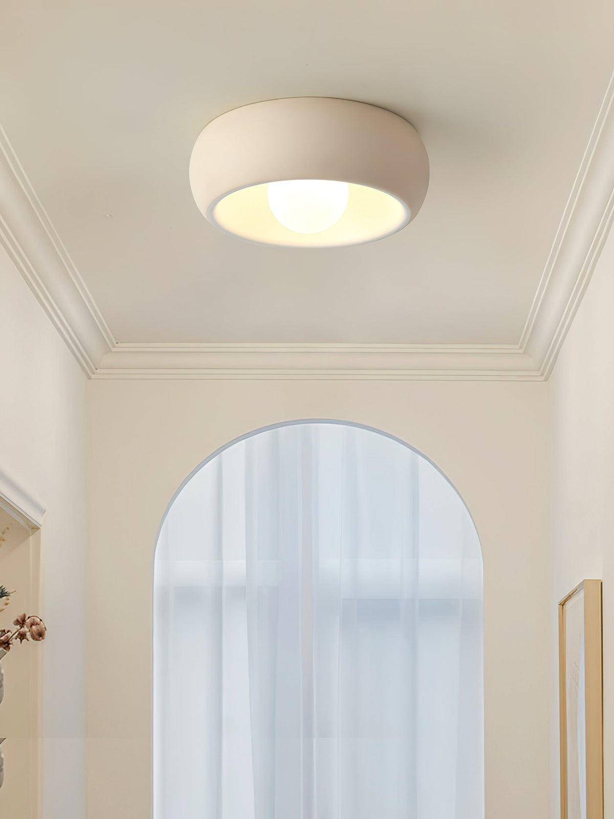 Talemu Modern Minimalist Round Glass Ceiling Light
