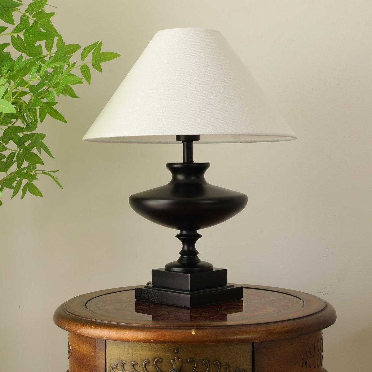 Liorat Wood & Fabric Table Lamp