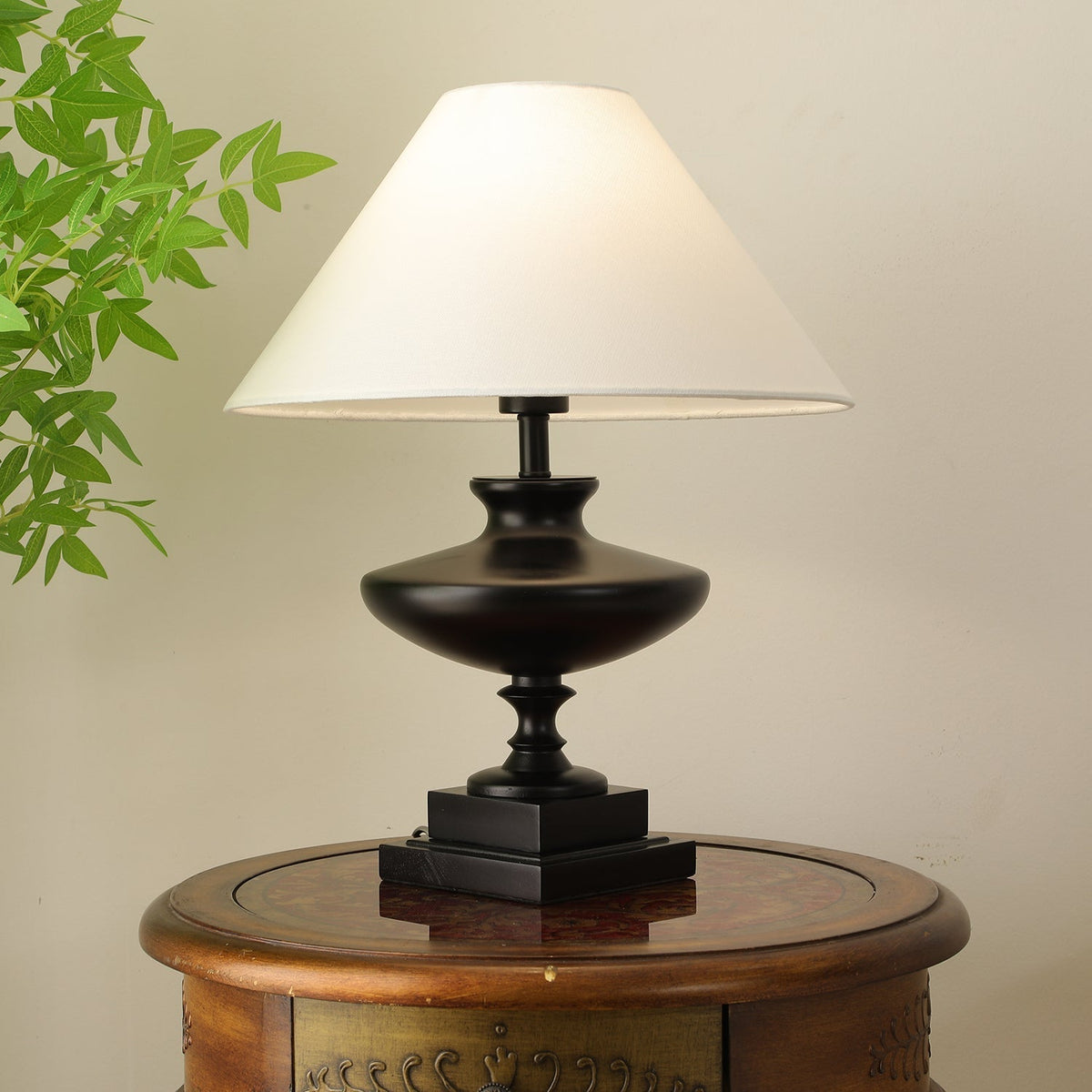 Liorat Wood & Fabric Table Lamp