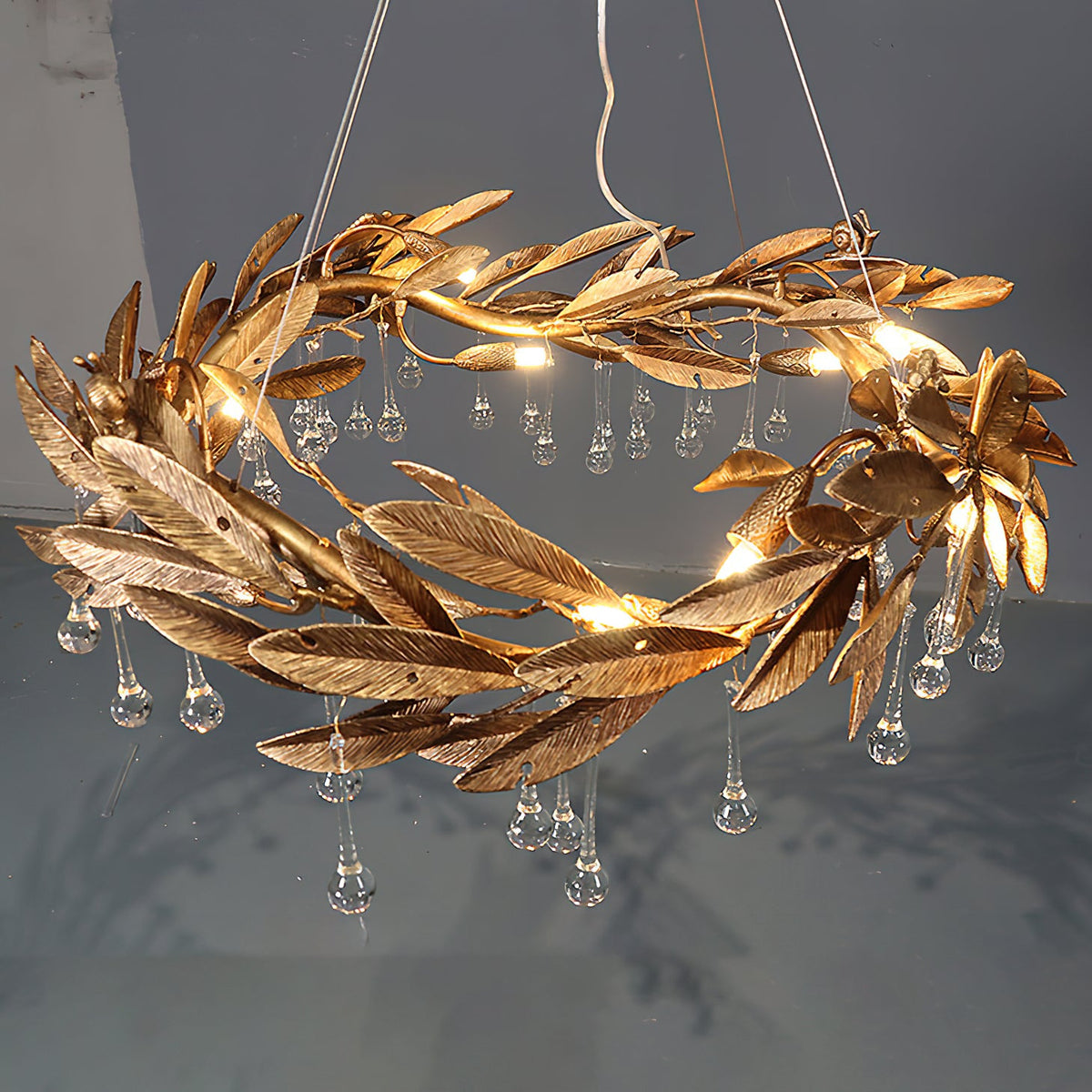 Brackenstone Botanical Raindrop Ring Chandelier
