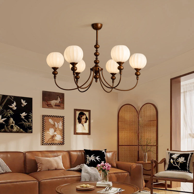 Yardley Melon Glass Chandelier