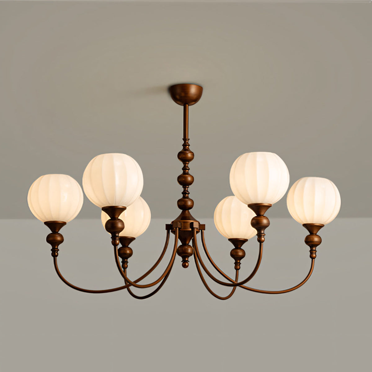 Yardley Melon Glass Chandelier