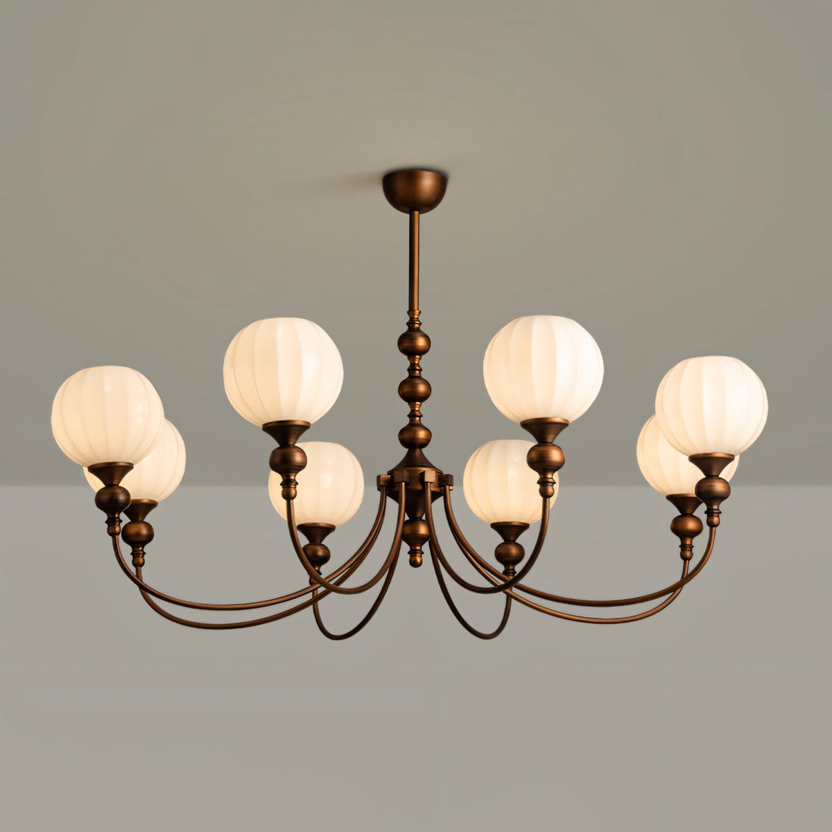 Yardley Melon Glass Chandelier