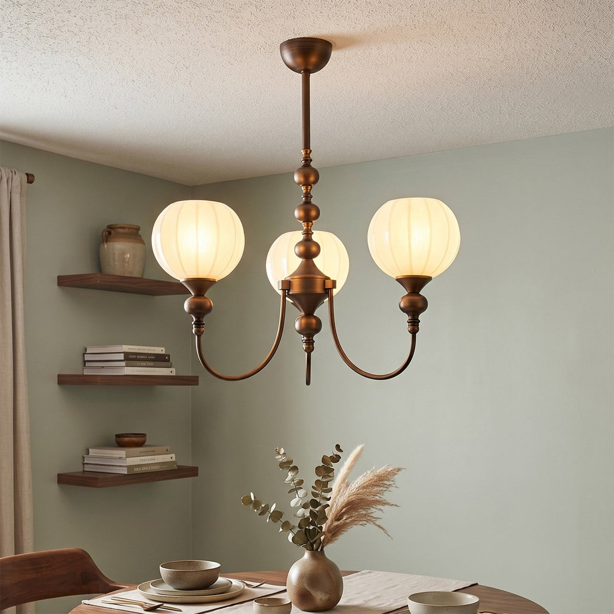 Yardley Melon Glass Chandelier