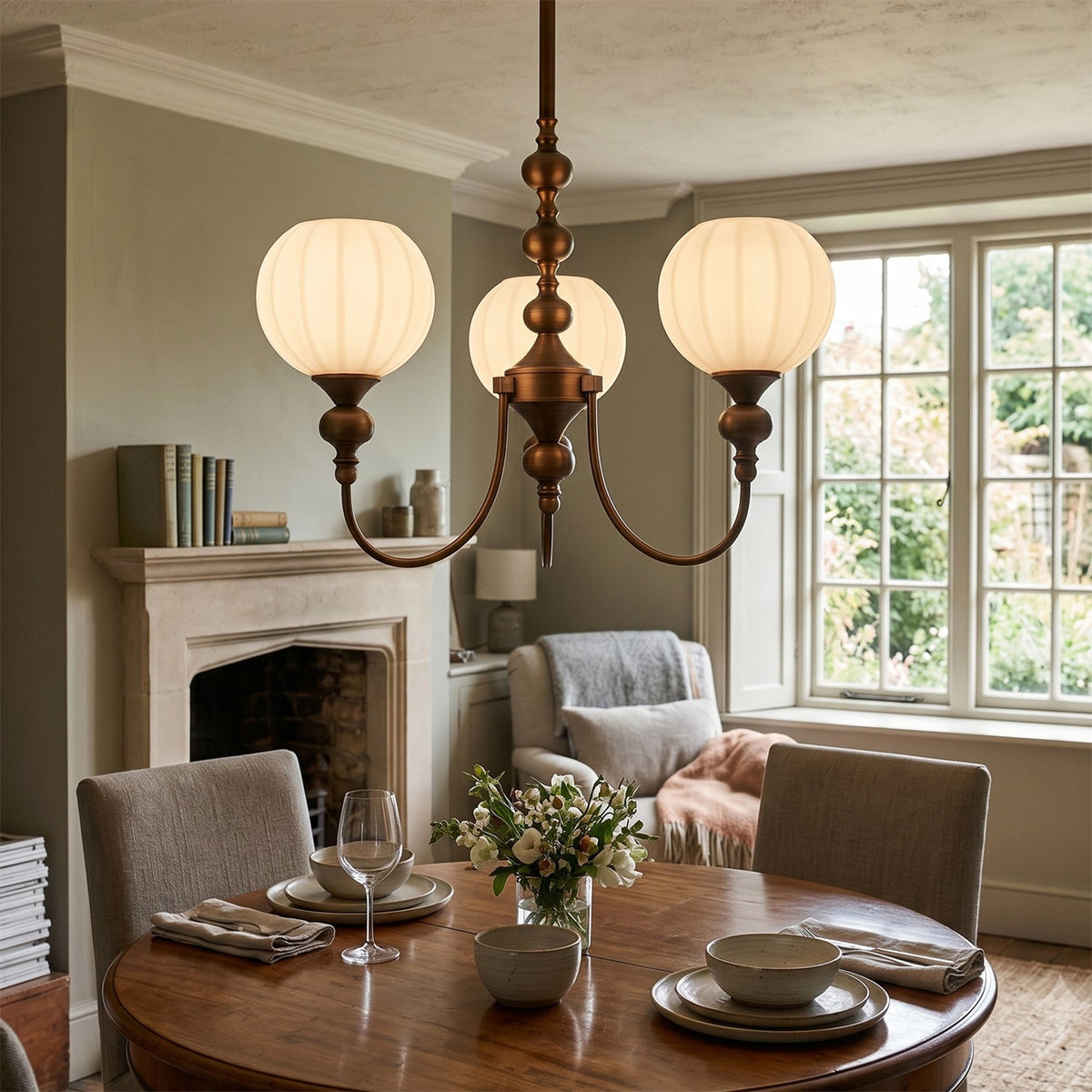Yardley Melon Glass Chandelier