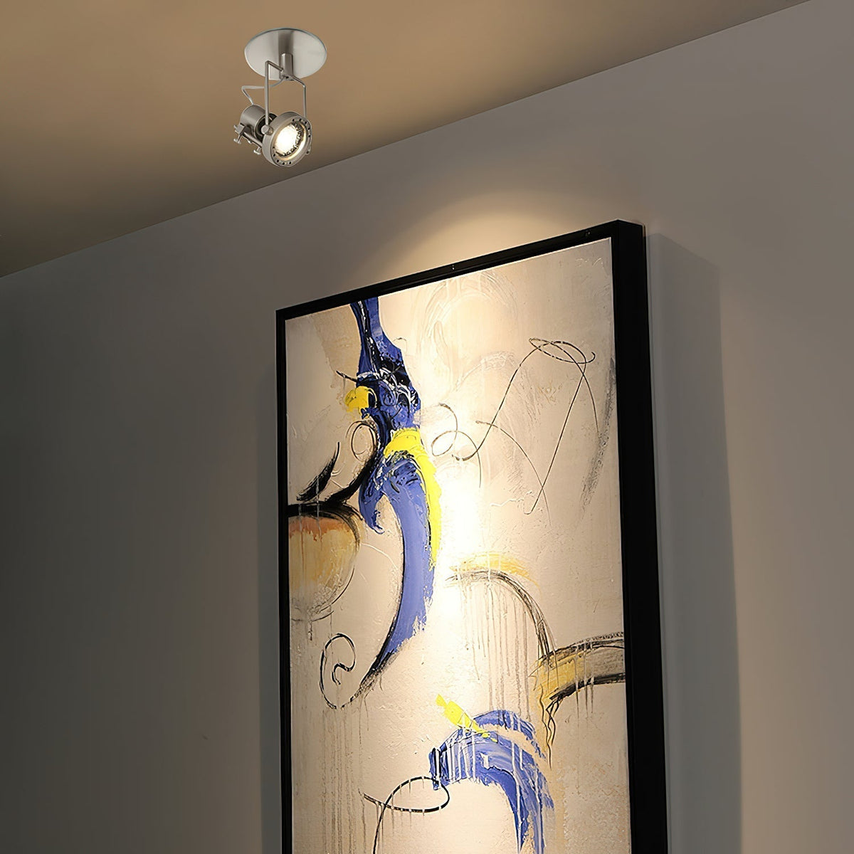 Keron Industrial Nickel Ceiling Lamp