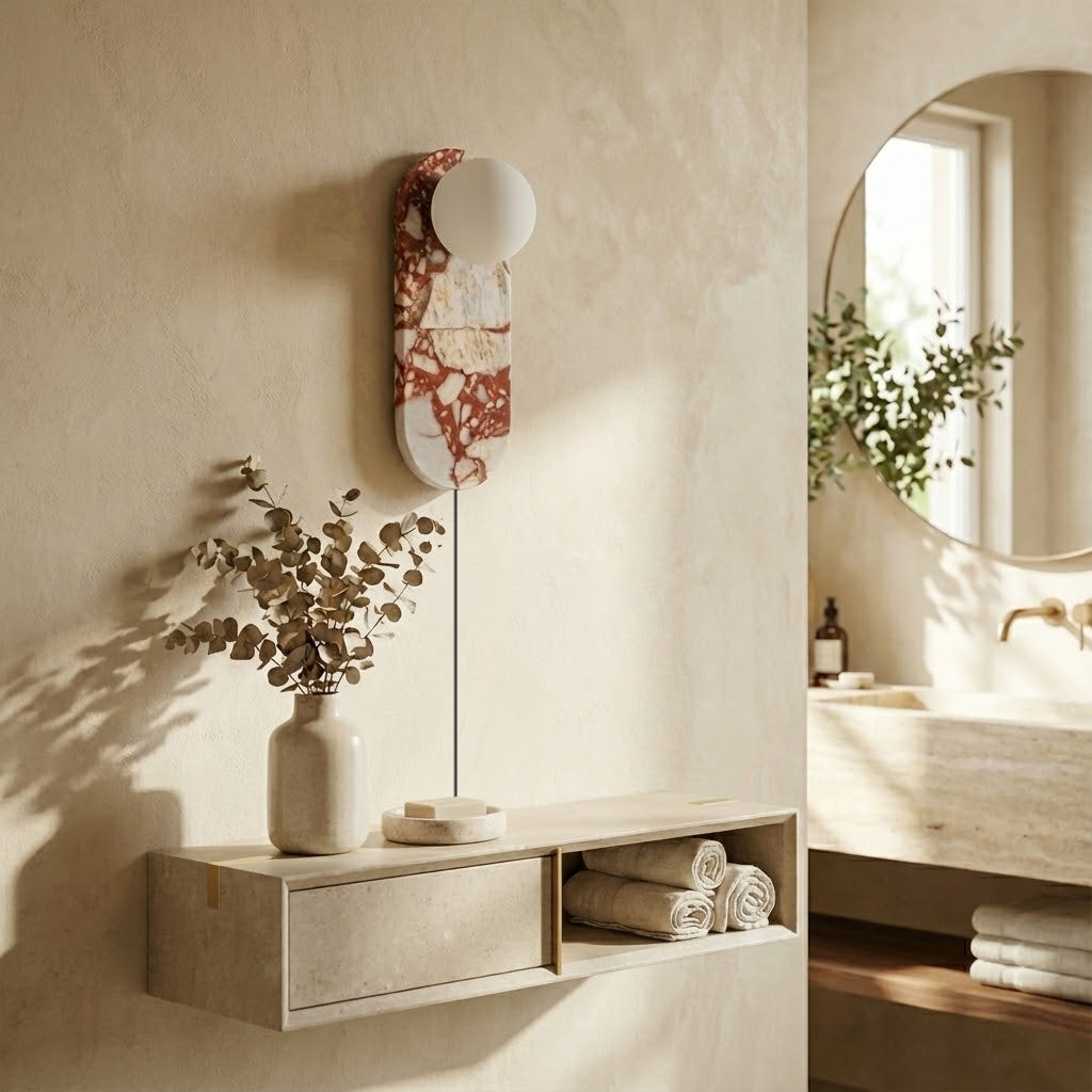 Lucie Red Plug-in Wall Lamp