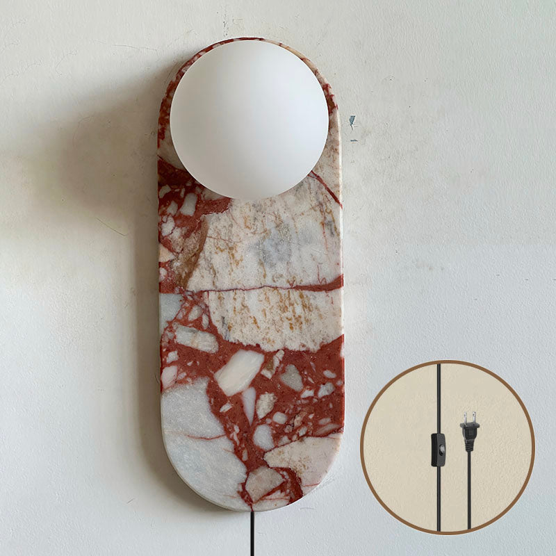 Lucie Red Plug-in Wall Lamp