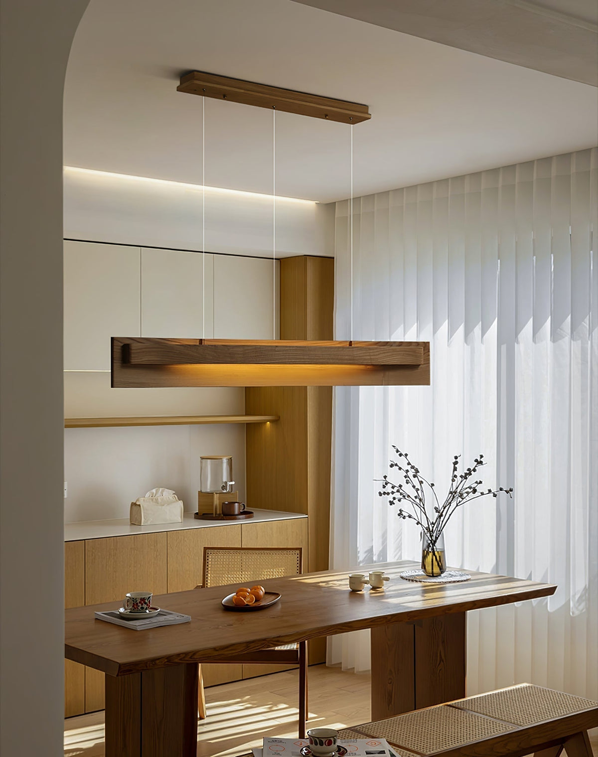 Zaraeyra Minimalist Wood Pendant Light