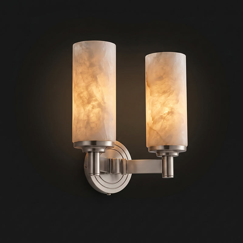 Navenford Alabaster Cylinder Wall Sconce