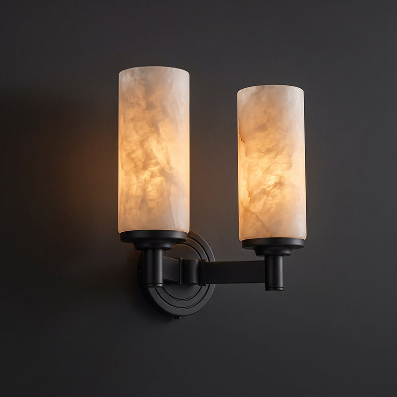 Navenford Alabaster Cylinder Wall Sconce