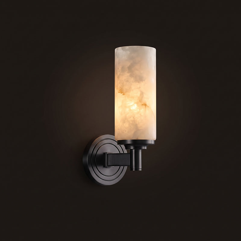 Navenford Alabaster Cylinder Wall Sconce