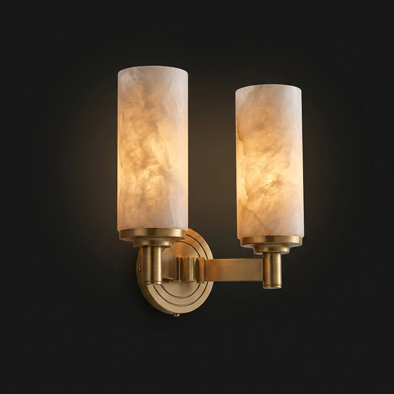 Navenford Alabaster Cylinder Wall Sconce