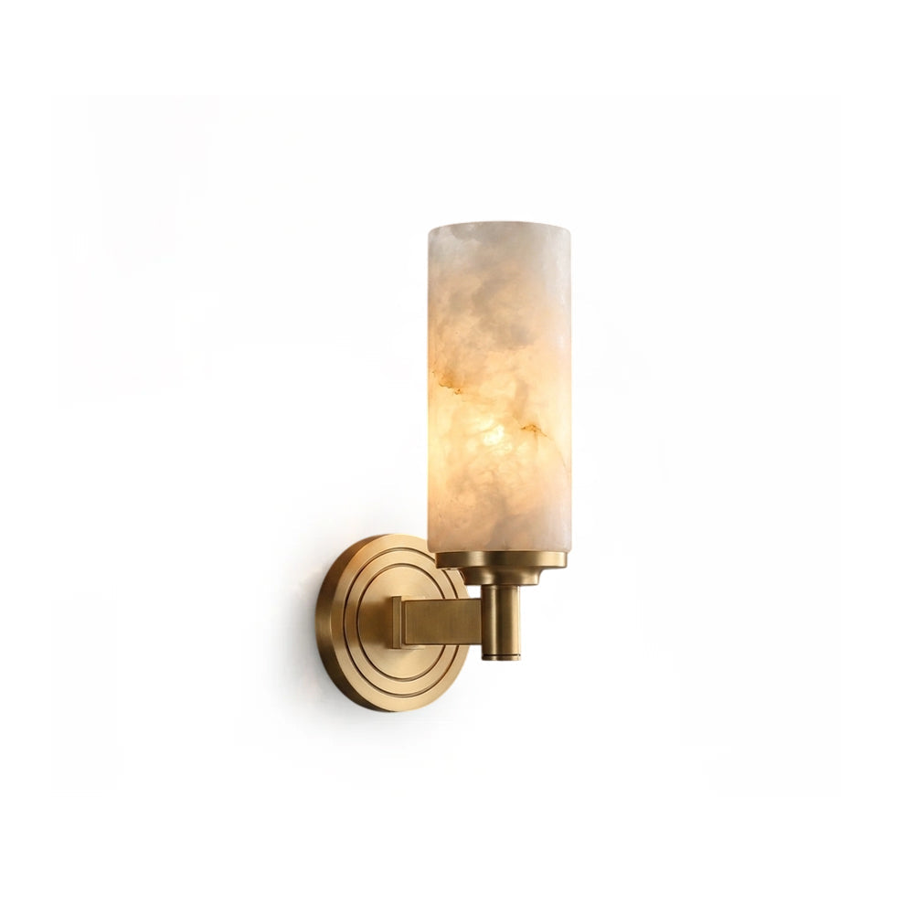 Navenford Alabaster Cylinder Wall Sconce